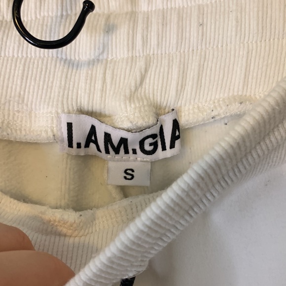 I.AM.GIA Striker Striped Jogger Sweatpants Black White Gigi Hadid Size Small - Picture 3 of 7
